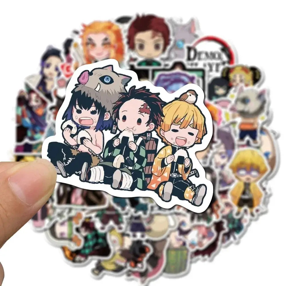 Demon Slayer Stickers: 50-200pcs Waterproof Anime Decals