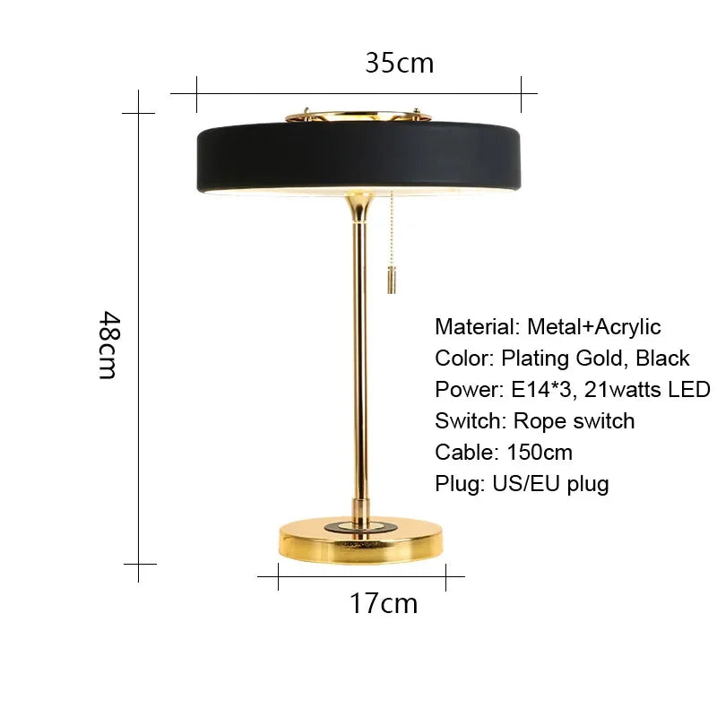 DecorBites™ LED Bedside Table Lamp Postmodern Nordic Design Reading Light