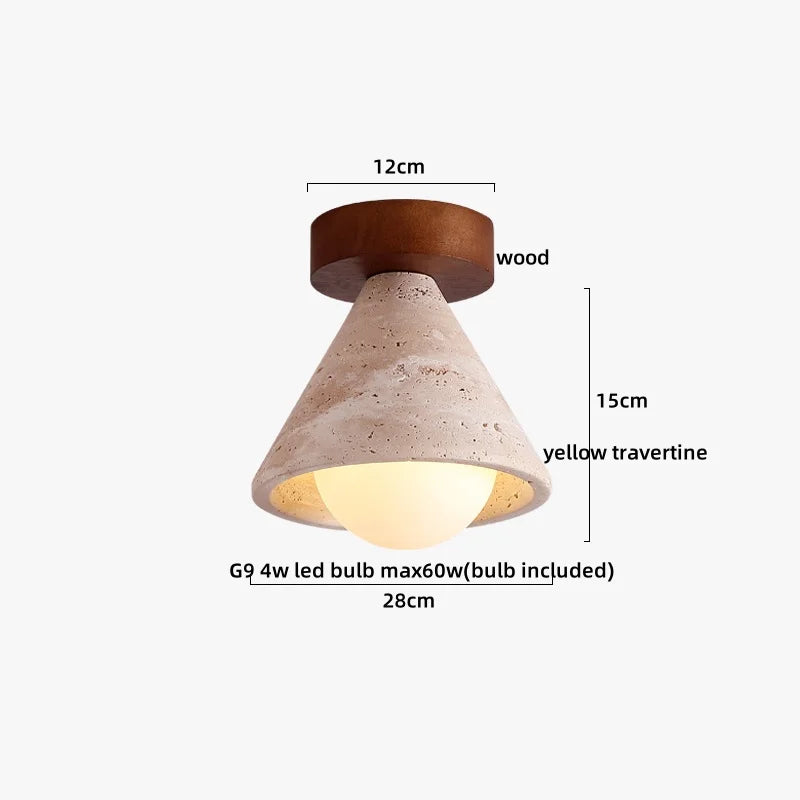 DecorBites™ LED Ceiling Lamp Yellow Travertine - Nordic Acrylic Light for Living Room