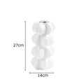 DecorBites™ Geometric Spiral Resin Vase - Black and White Flower Vase for Home Decor