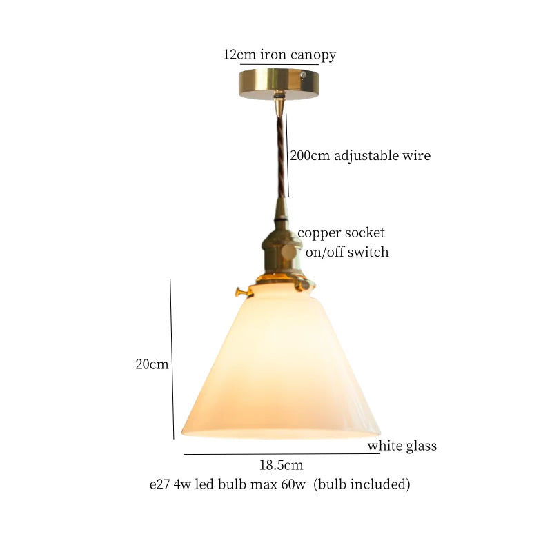 DecorBites™ Glass LED Pendant Flower Lampshade for Bedroom & Living Room Decor