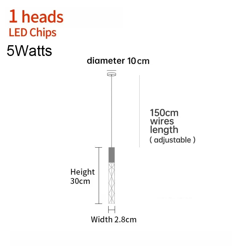 DecorBites™ Crystal LED Pendant Light: Luxury Lighting Fixture for Living Room, Bedroom, Hotel & Shop
