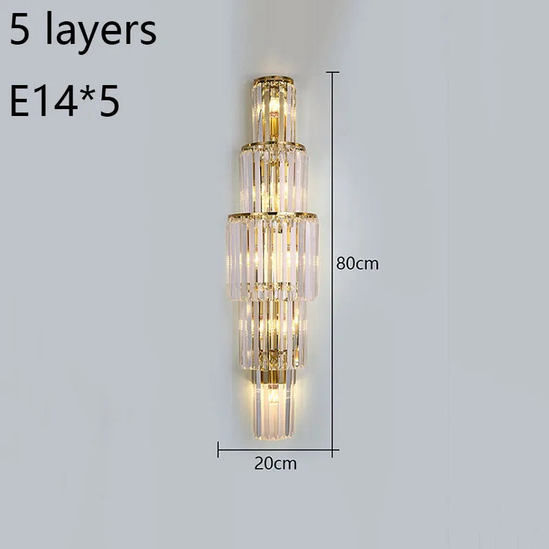 DecorBites™ Crystal Wall Lamp: Elegant Lighting for Luxury Hotel, Club, Villa, Living Room, Office, Banquet