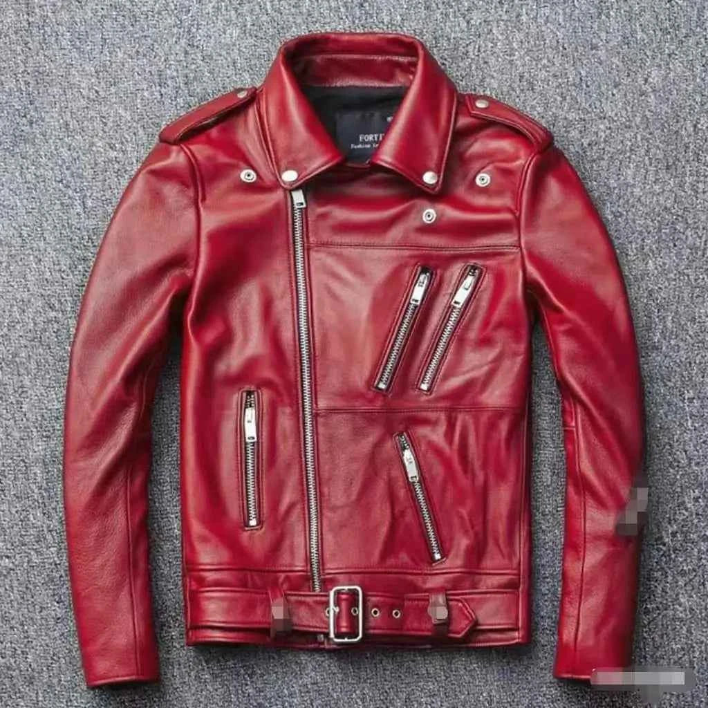 Unisex Oversized Button-down PU Leather Coat with Multiple Zippers Polo Jacket, with Many Zippers