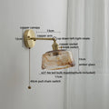 DecorBites™ Glass Copper LED Wall Lamp with Knob Switch for Modern Home Decor