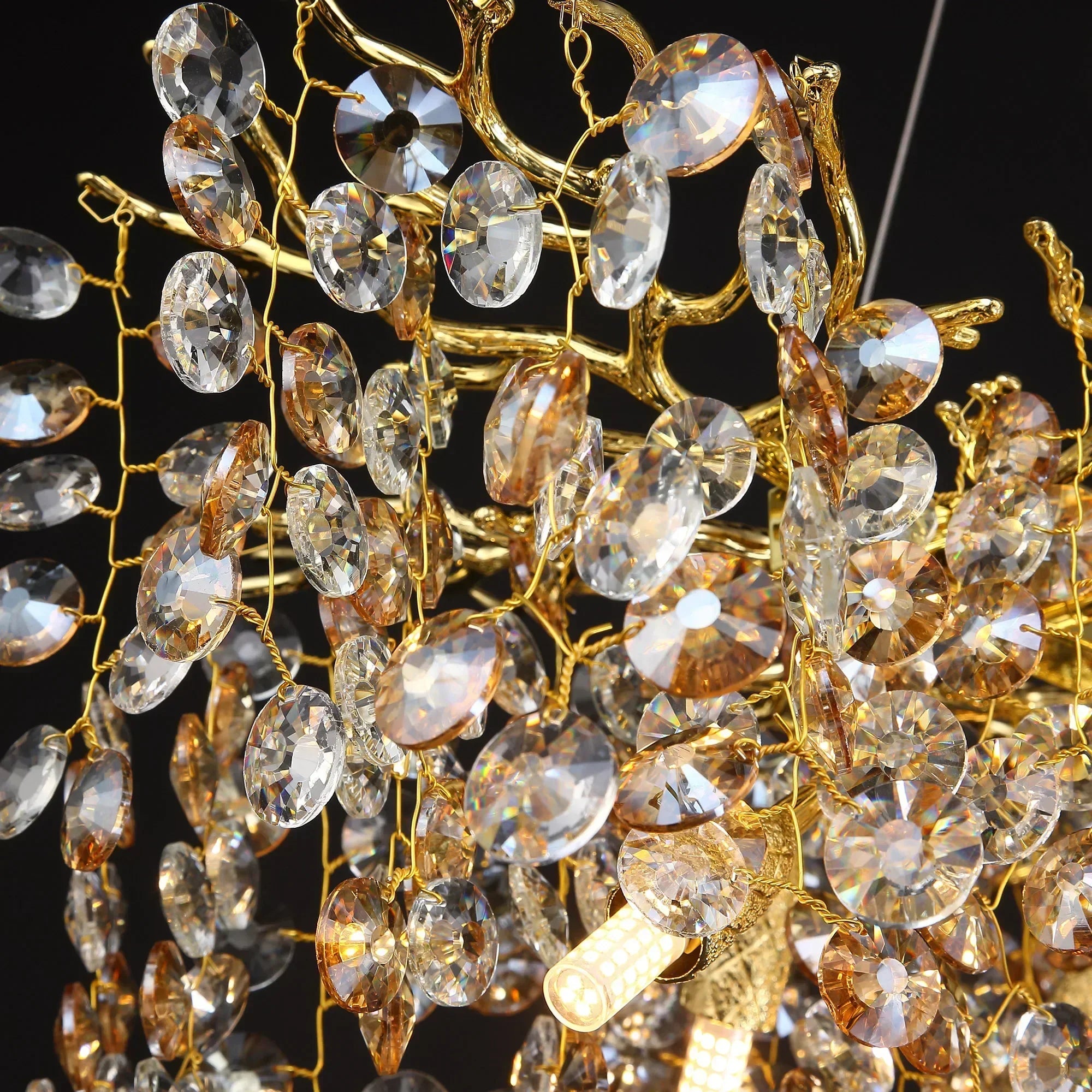 DecorBites™ Large Crystal Chandelier for Dining Room - Nordic LED Island Hanging Light