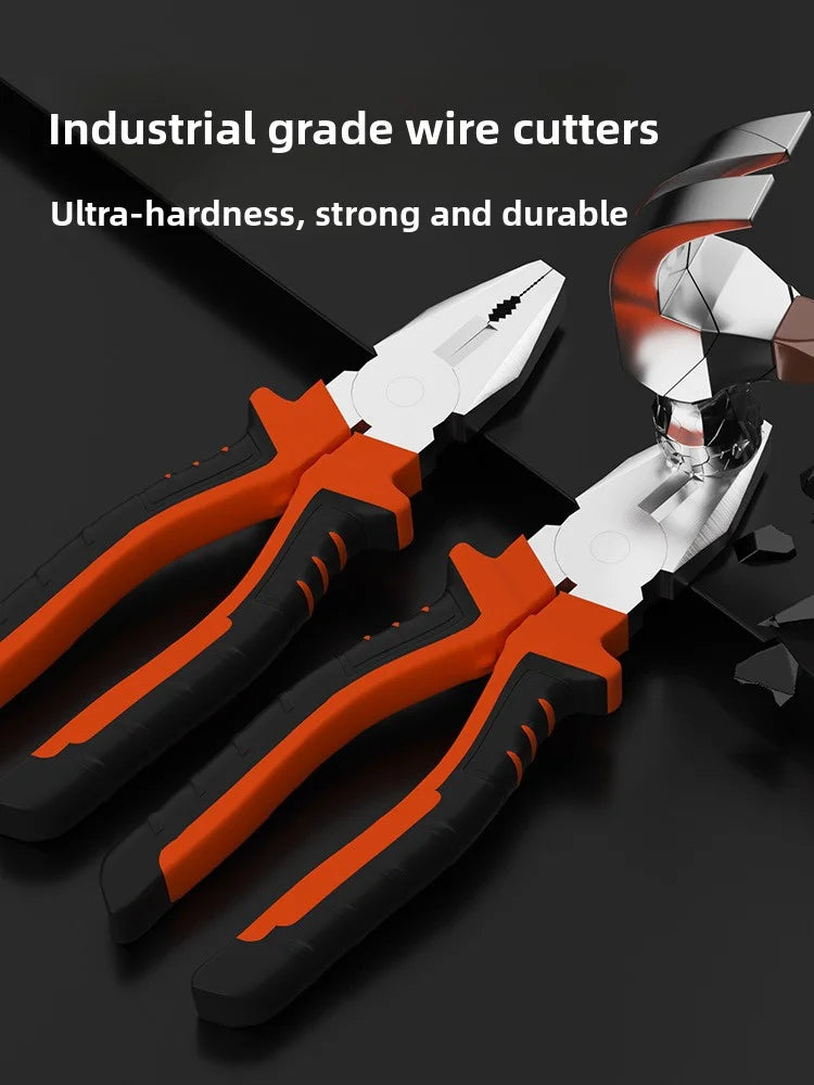 Multifunction Electrical Wire Pliers – Heavy-Duty Cr‑V Cutters & Strippers for Gripping, Twisting & Crimping | 3 Sizes (16.3–17 cm / 6.4–6.7 in)