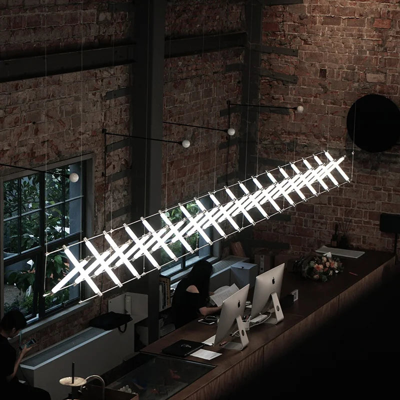 DecorBites™ LED Chandelier: Modern Nordic Industrial Pendant Light for Dining Room and Bar