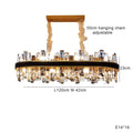 DecorBites™ Crystal Leather Chandelier | Modern LED Lustres for Living Room & Dining Room
