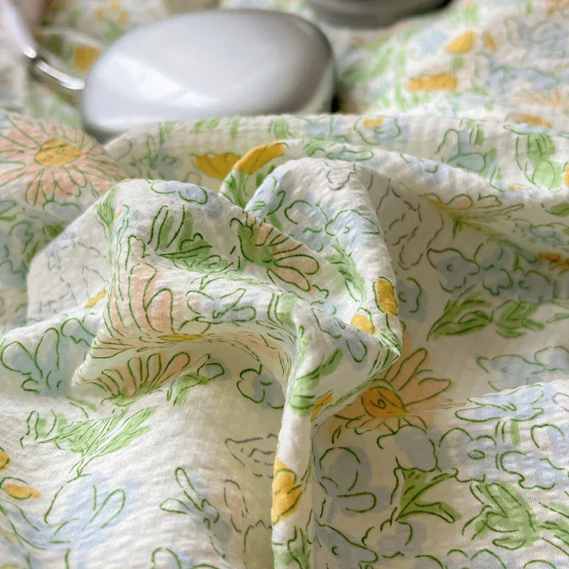 DecorBites™ Korean Lace Ruffles Bedding Set with Bed Skirt, Soft Skin-Friendly Material