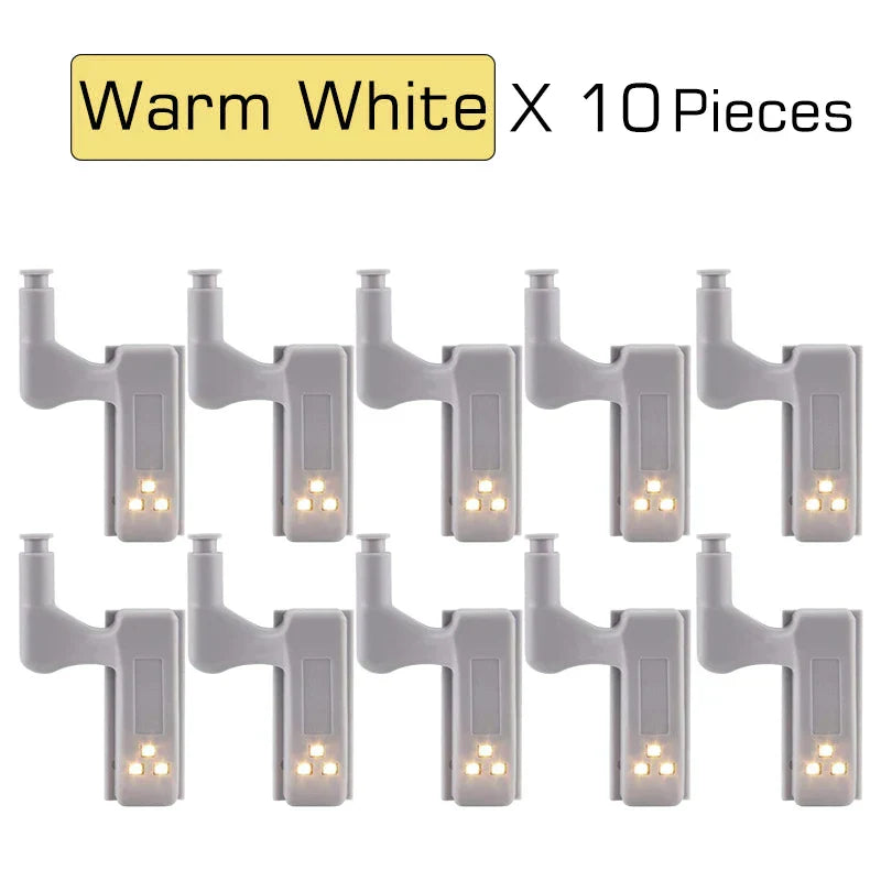 DecorBites™ LED Cabinet Lights 10 Pack Internal Sensor Light for Closet Bedroom Night Lamp