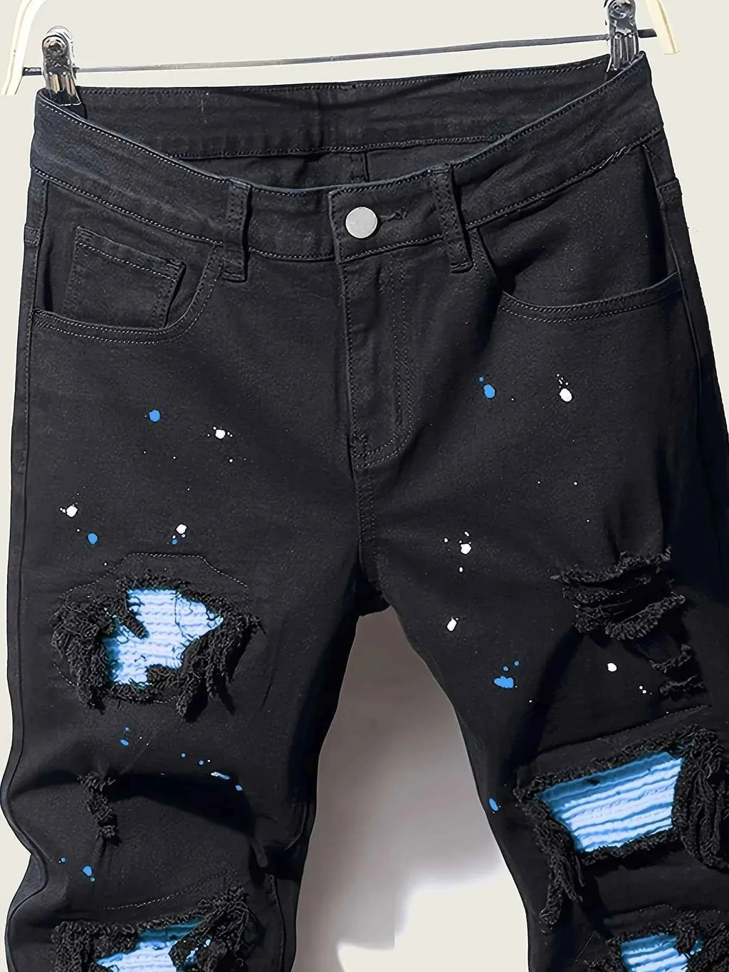 Men's Splash-Ink Patchwork Pants