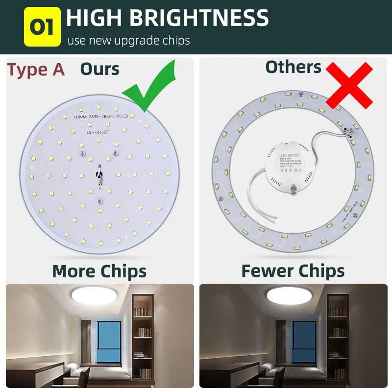DecorBites™ LED Ceiling Chandelier Panel Light for Home Decor Lighting