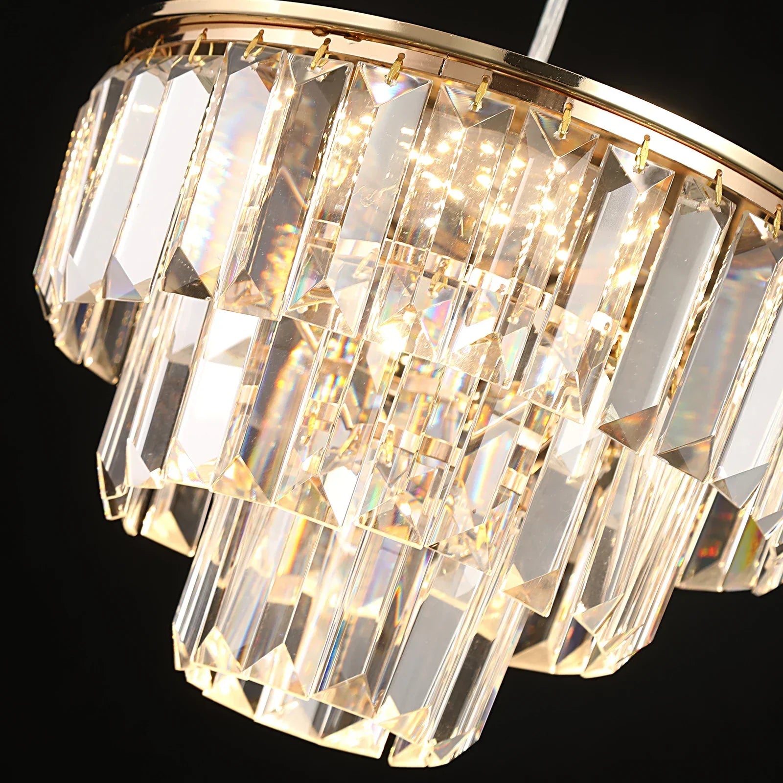 DecorBites™ Crystal LED Pendant Light for Kitchen Island Living Dining Room Chandelier