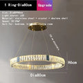 DecorBites™ Crystal Round Ceiling Chandelier LED Pendant for Kitchen Dining Room Villa