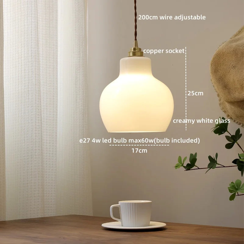 DecorBites™ Green Glass LED Pendant Lights Modern Hanging Lamp Home Decor