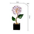 DecorBites™ Crystal Sunflower Metal Sculpture Home Decor Figurine Glass Handicraft