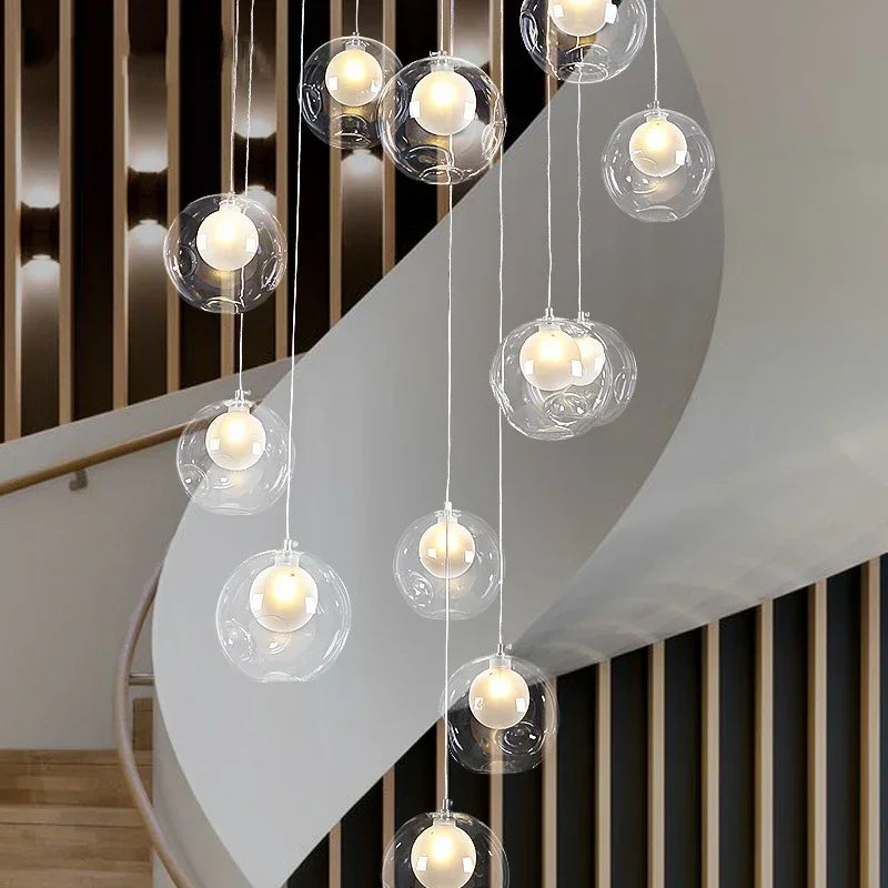 DecorBites™ LED Chandelier: Modern Lighting for Living, Dining, and Staircase Areas