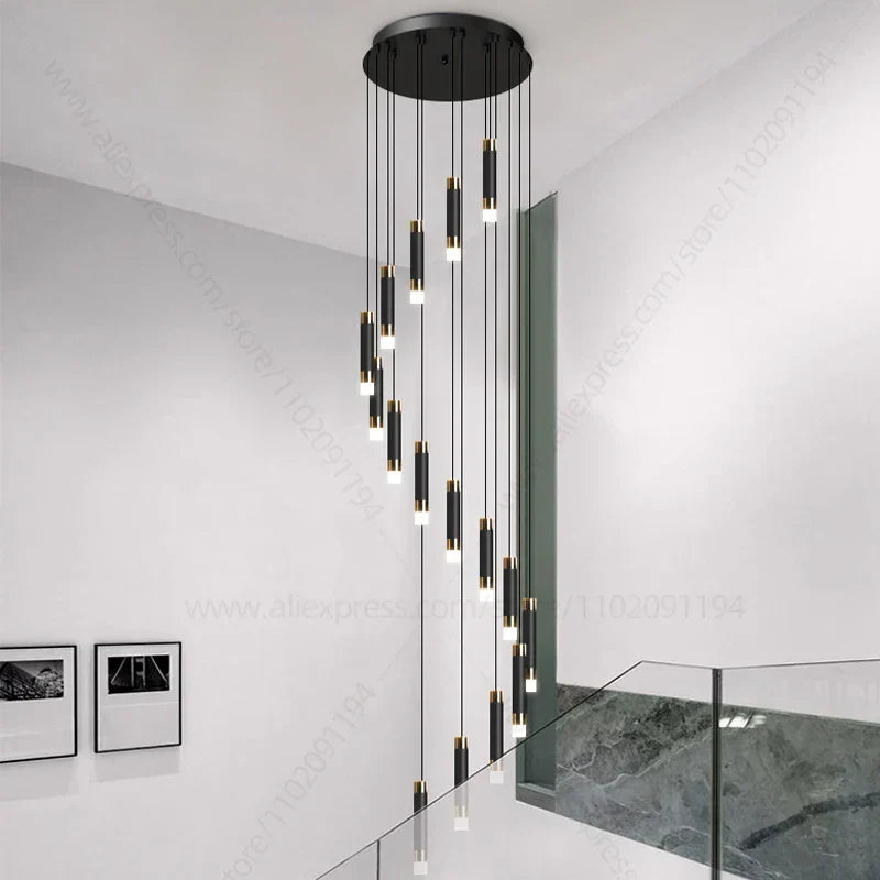 DecorBites™ LED Chandelier: Modern Nordic Acrylic Luxury Lighting for Home Decor