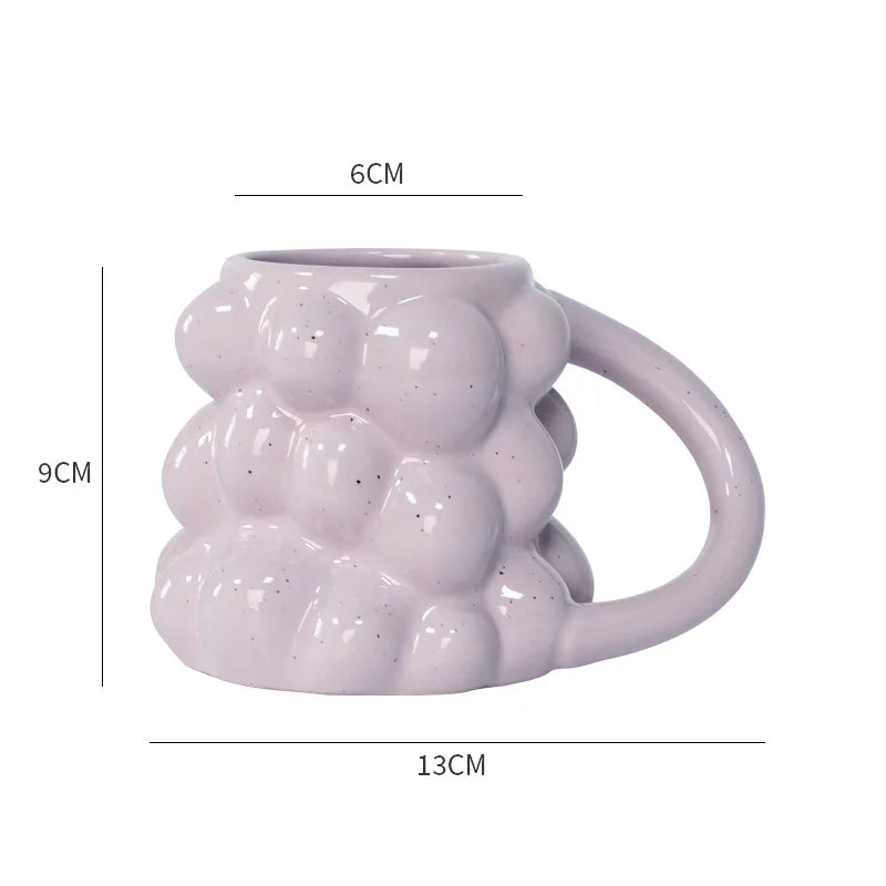 DecorBites™ Grape Ceramic Mug: Cute, High Value, Office & Home Milk Cup, Women's Gift.