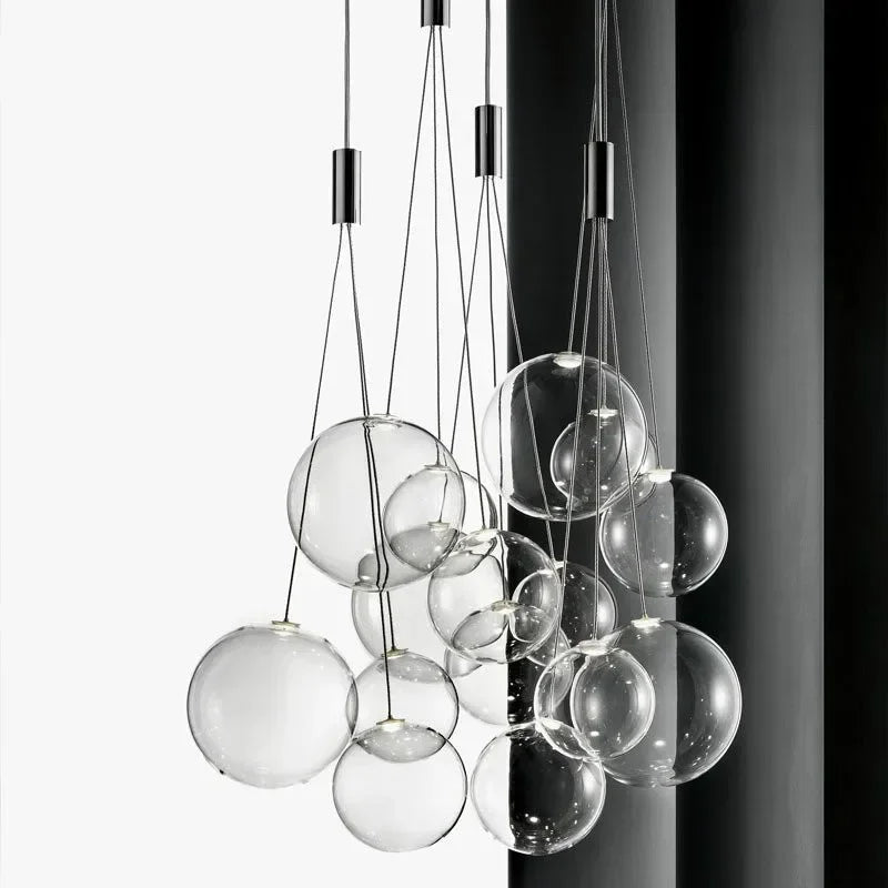 DecorBites™ Glass Ball LED Pendant Lamps: Stylish Lighting for Kitchen, Bedroom, Living & Dining Room