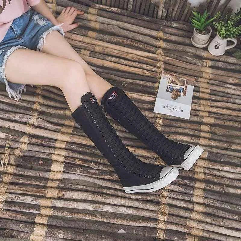 High Top Canvas Sneakers for Women
