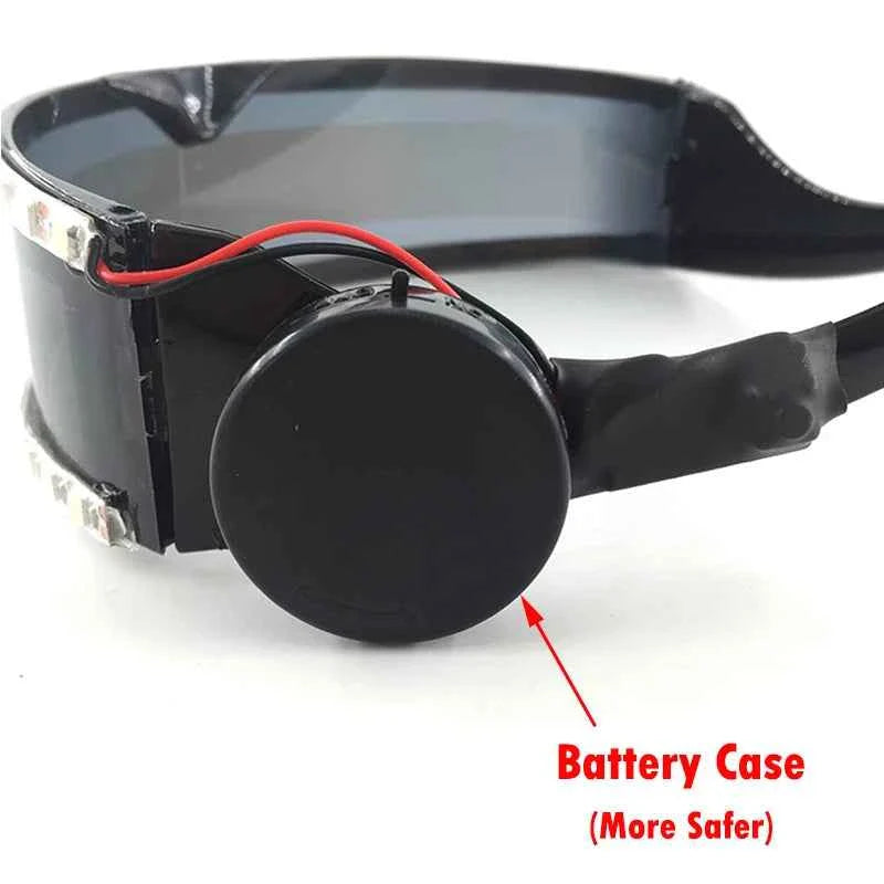 Cyberpunk Futuristic Luminous Rave Goggles LED glowing glasses Accessories