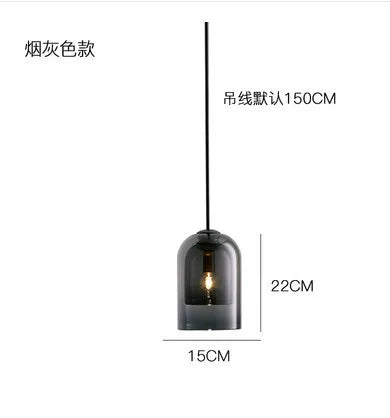 DecorBites™ Glass LED Chandelier for Bedroom Dining Room Bar Office Eco-Friendly Nordic Design