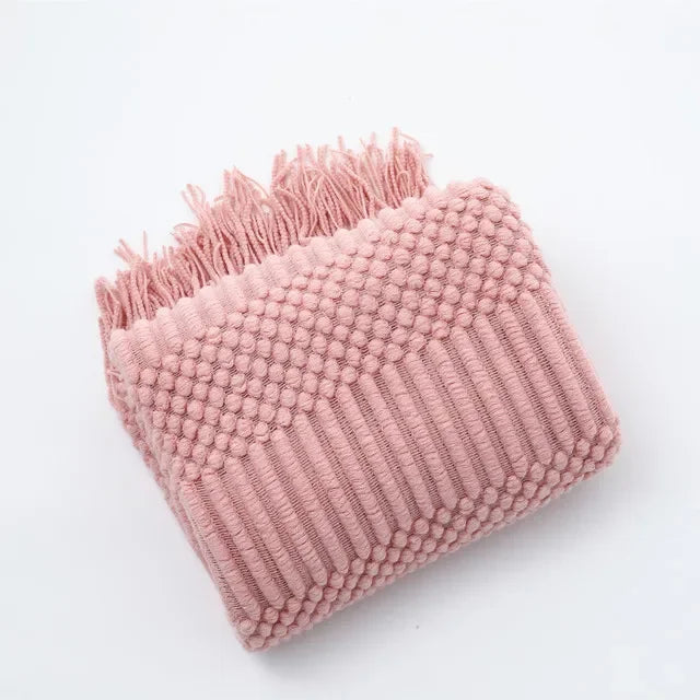 DecorBites™ Knitted Pineapple Grid Throw Blanket - Nordic Sofa Blanket for Home Decor
