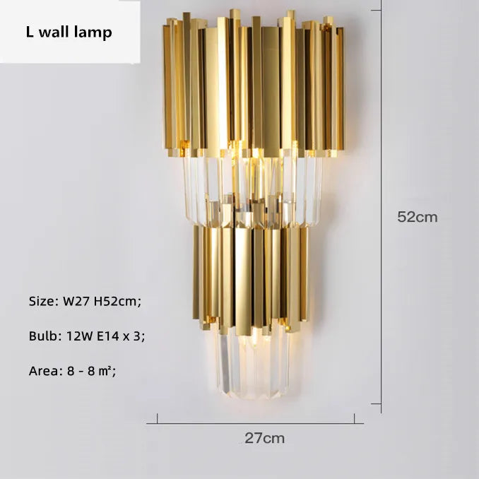 DecorBites™ Gold Crystal LED Pendant Lights for Dining Room - Stunning Indoor Suspension Fixtures