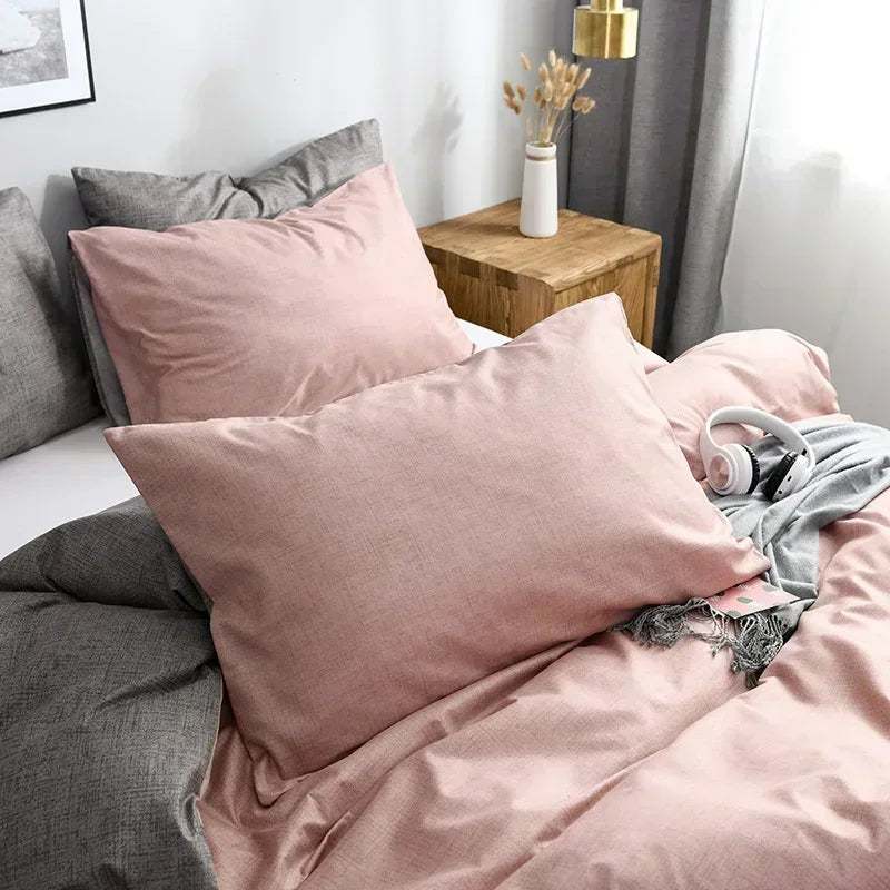 DecorBites™ Grain Pattern Double Duvet Cover Set for King & Queen Size Beds