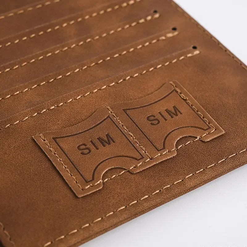 Men's PU Leather Passport Wallet, Travel Card & Business Card Holder
