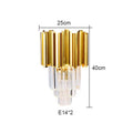 DecorBites™ Gold Crystal Wall Lamp with LED Light for Home Lighting