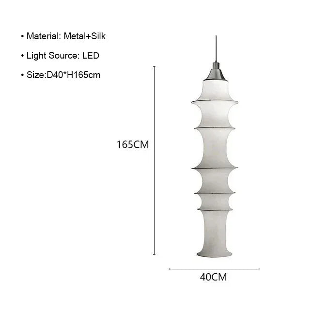 DecorBites™ Cream Silk Japanese LED Floor Lamp for Modern Living Room Décor