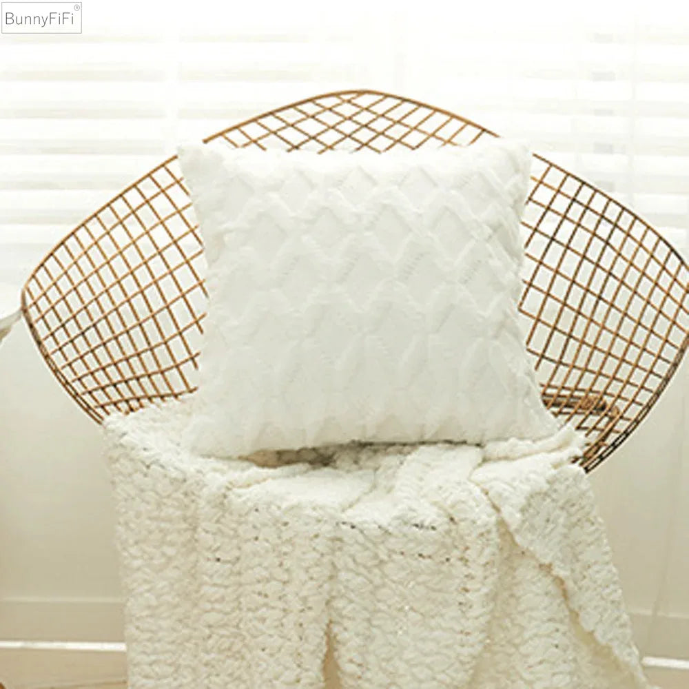 DecorBites™ Embroidered Diamond Cushion Cover for Modern Living Room Decor