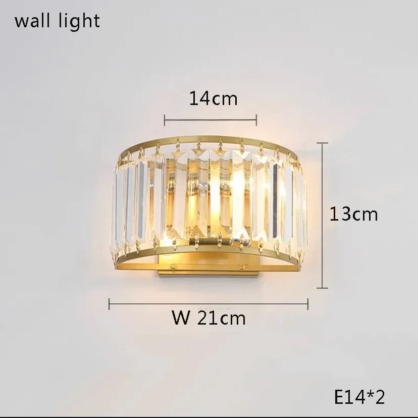 DecorBites™ Crystal Table Lamp Gray - Elegant Bedroom Nightstand Lighting