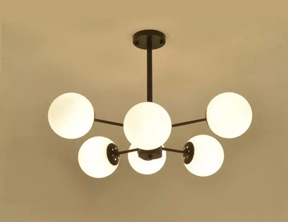 DecorBites™ Adjustable Ball Glass Lustre Chandelier for Living, Dining, Bedroom Lighting