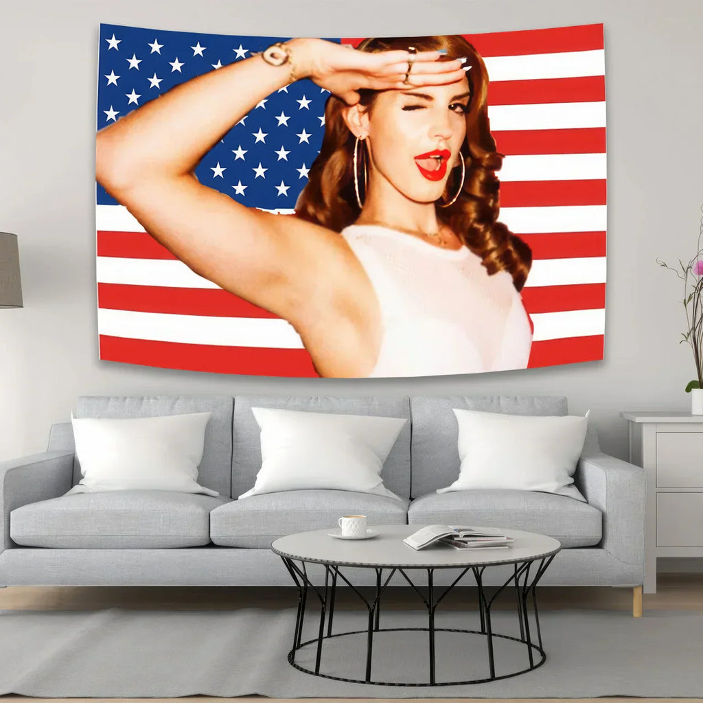 DecorBites™ Lana Del Rey Hippie Aesthetic Tapestry Wall Hanging Home Décor
