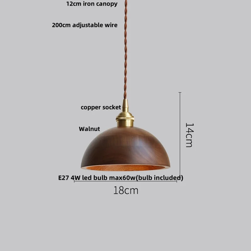 DecorBites™ Glass LED Pendant Lamp Copper Socket for Dining Living Room Decor