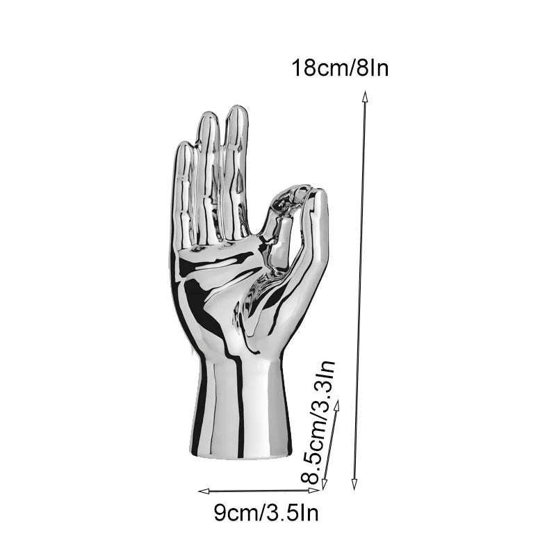 DecorBites™ Hand Love Gesture Figurine Sculpture Home Desktop Decor