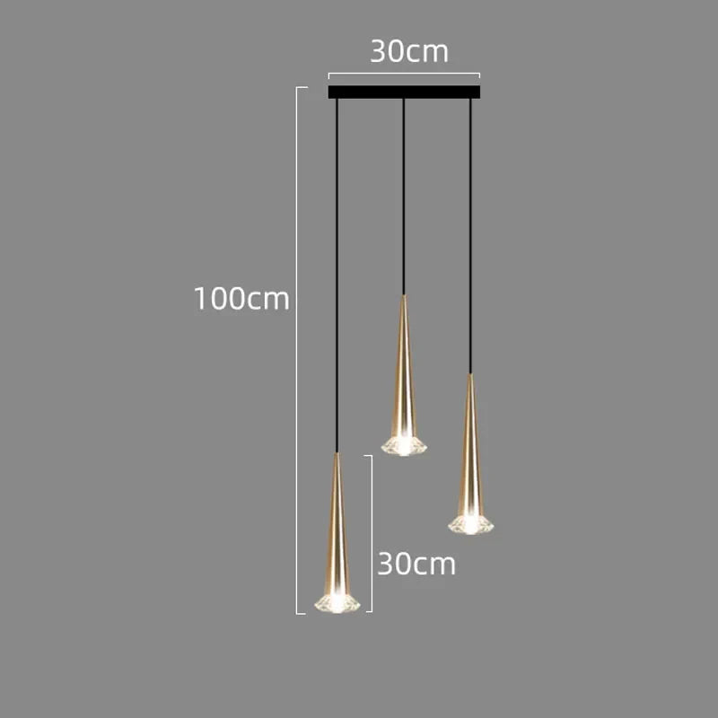 DecorBites™ Crystal LED Staircase Chandelier: Luxury Long Stair Lighting Fixture