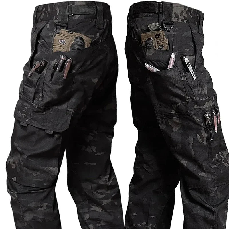 Tactical Cargo Pants for Men – Multi-Pocket Waterproof Work & Hiking Trousers
