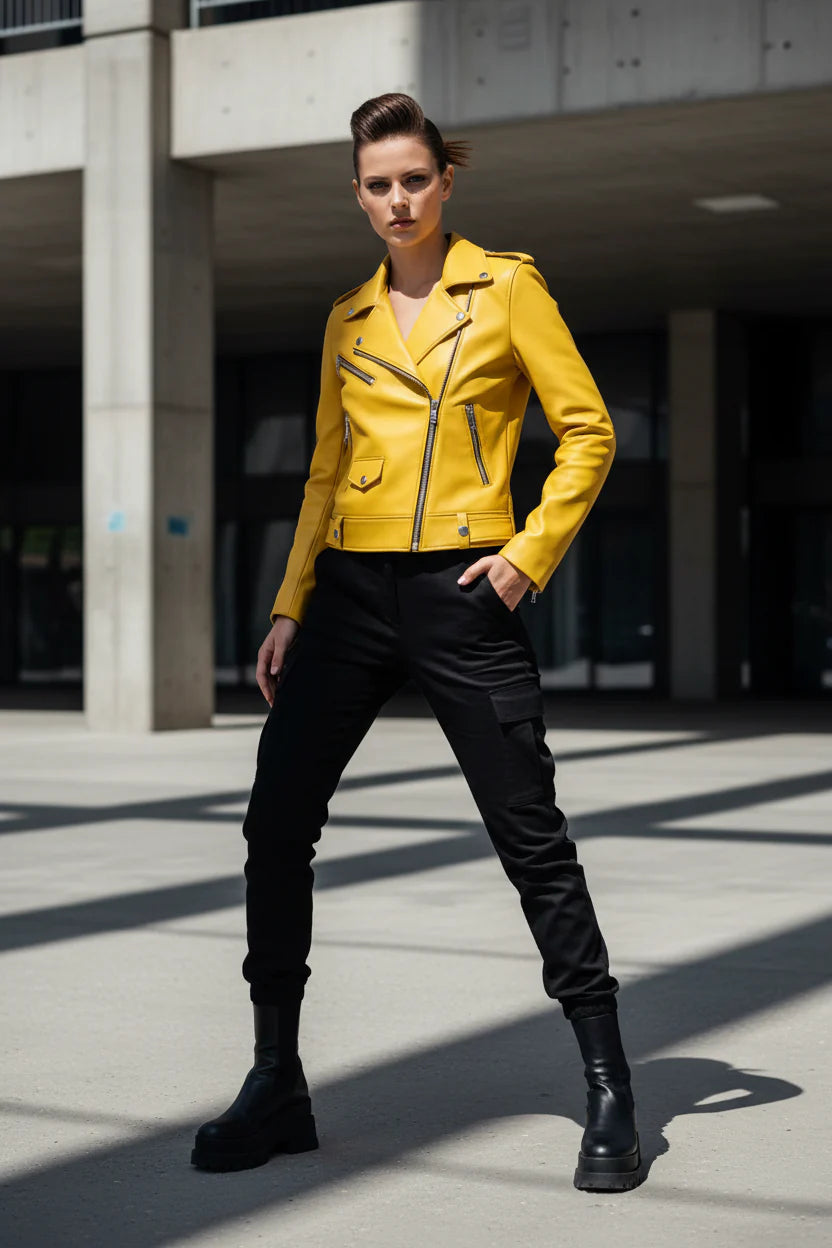 Unisex Oversized Button-down PU Leather Coat with Multiple Zippers Polo Jacket, with Many Zippers