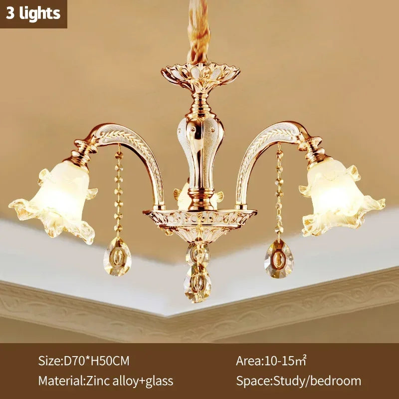 DecorBites™ Crystal Ceiling Chandelier for Modern Luxury Living Room & Hotel Lobby