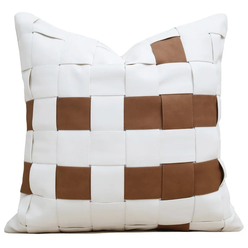 DecorBites™ Italian Light Luxury Brown Cushion Cover for Sophisticated Home Decor.