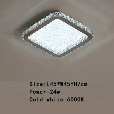 DecorBites™ Crystal Round Ceiling Lamp: Nordic Light Luxury LED Home Lighting for Bedroom and Living Room