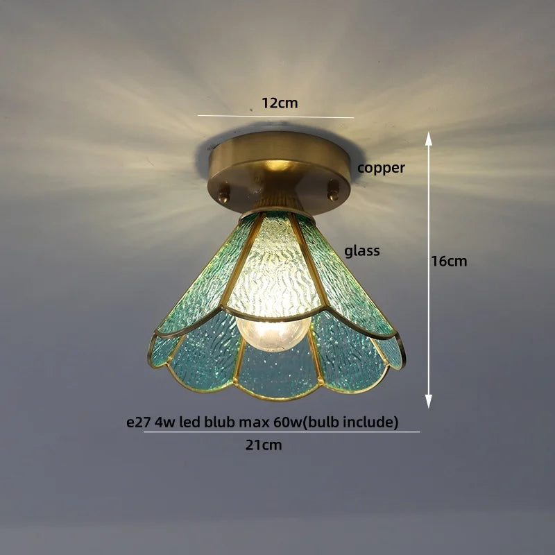 DecorBites™ Glass LED Ceiling Lamp Modern Copper Socket Ceiling Lights