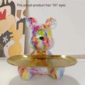 DecorBites™ Graffiti Bear Figurine: Modern Animal Statue & Key Storage Shelf