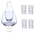 DecorBites™ Glass Wine Pot Transparent Sake Ice Jug Decanter Whiskey Dispenser