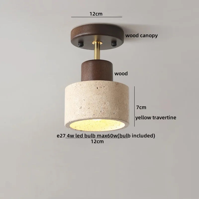 DecorBites™ LED Ceiling Lamp Yellow Travertine - Nordic Acrylic Light for Living Room